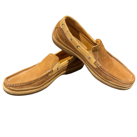 Tommy Bahama Men's Tan Leather Boat Loafer Slip On Sneaker Casual TB-383 11.5 M - Picture 4 of 6